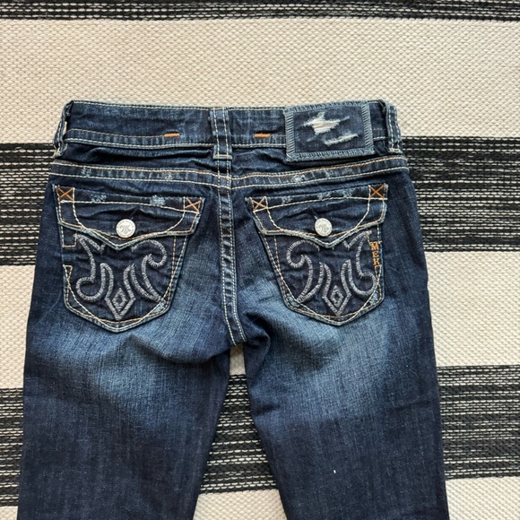 MER Denim Womens Dark Wash Spokane Cigarette Skinny Stretchy Jeans Size 24x34 - Picture 10 of 10